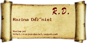 Rozina Dániel névjegykártya